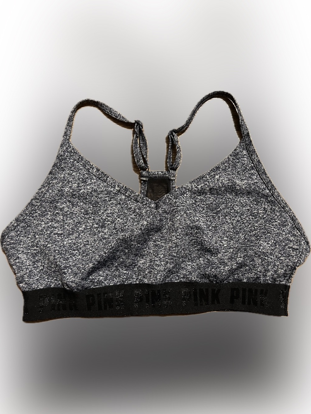 Women’s LG Victoria’s Secret PINK Sport Grey & Black Sports Bra